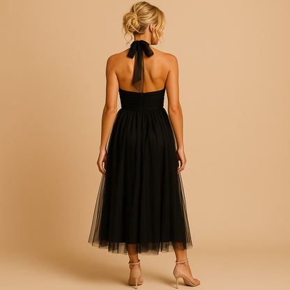Chic elegant dress for women with a flattering feminine silhouette, suitable for brunch, parties, and formal occasions.