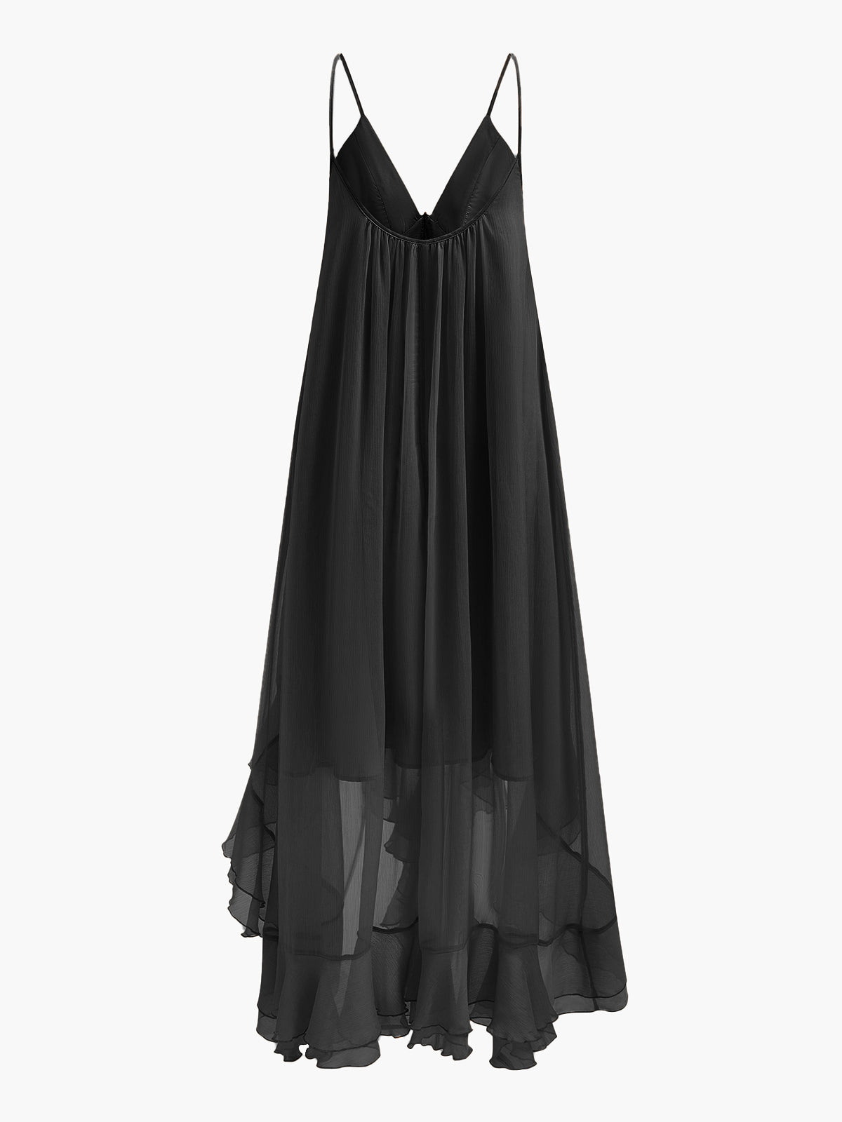 Seraphina Women's Maxi Dress Chiffon Cape Sleeves