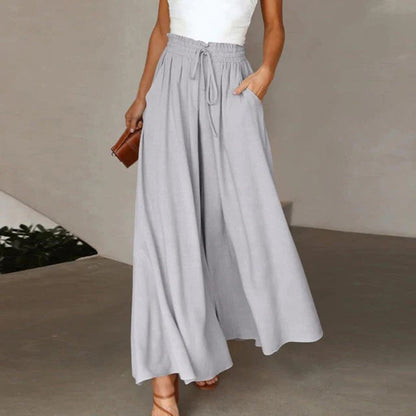 Image of Christina | Women's High-Waisted Wide Leg Trousers