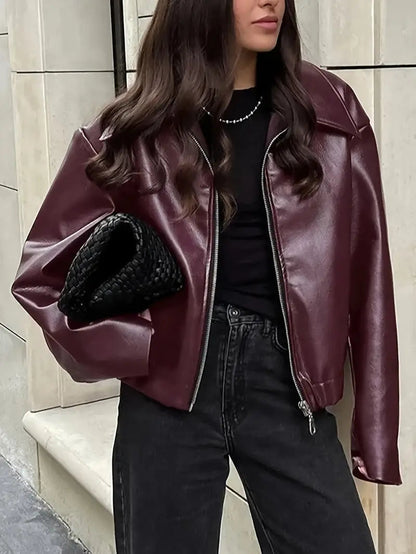 Women's Relaxed Fit Bomber Jacket - Vonnera