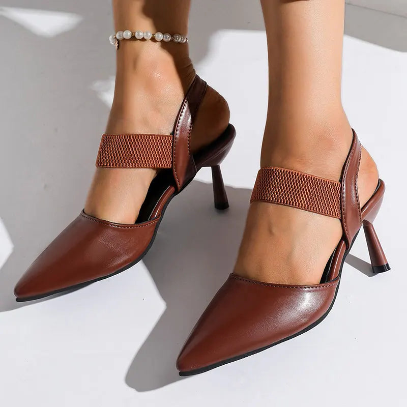Image of Cindy | Women's Pointed Toe Slingback Heels