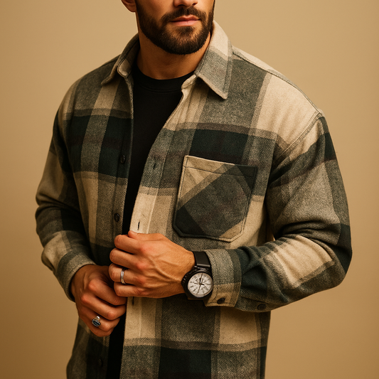 Classic long sleeve shirt for men with a clean solid design and comfortable fit, ideal for work, casual wear, and modern everyday outfits.