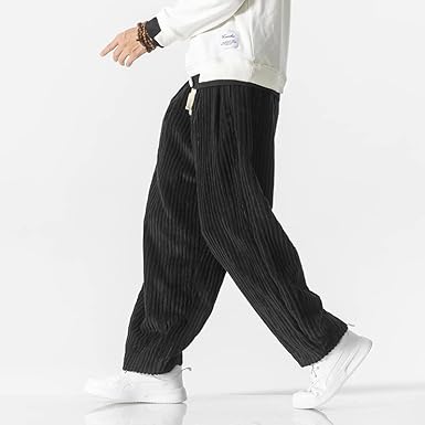Men's Wide Leg Drawstring Trousers Cliff - Vonnera