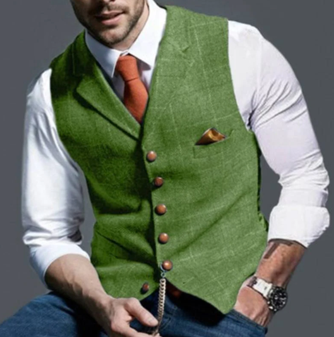Image of Cole | Men's Slim Fit Blazer Vest