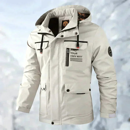 Men's Waterproof Hooded Windbreaker Jacket