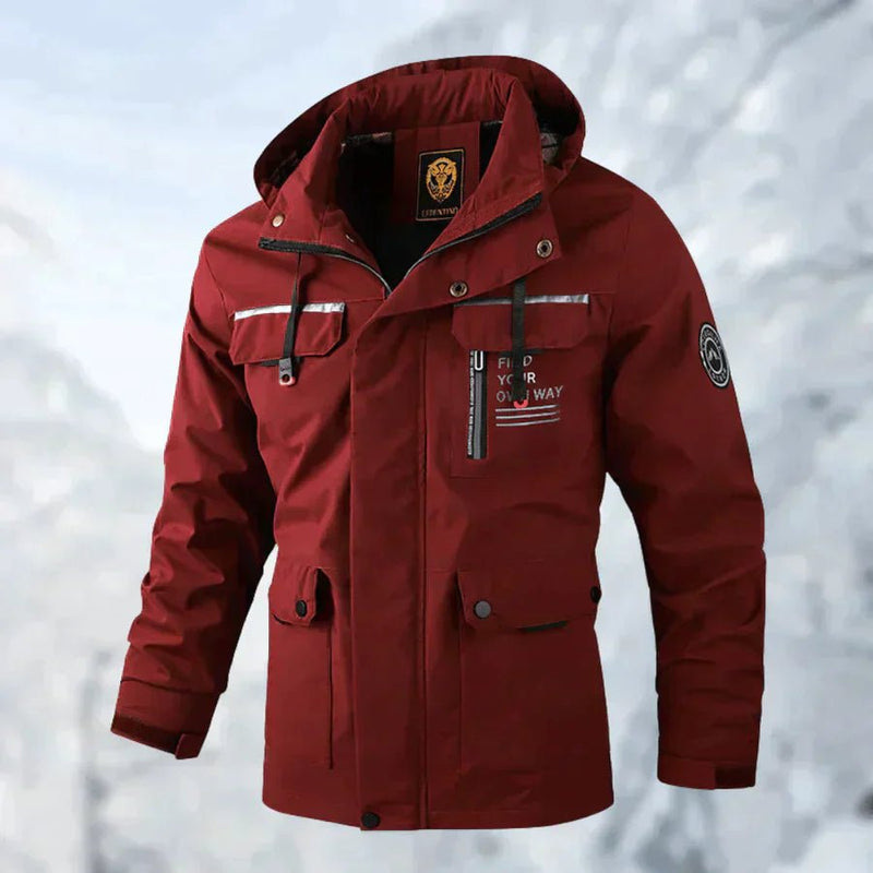 Men's Waterproof Hooded Windbreaker Jacket