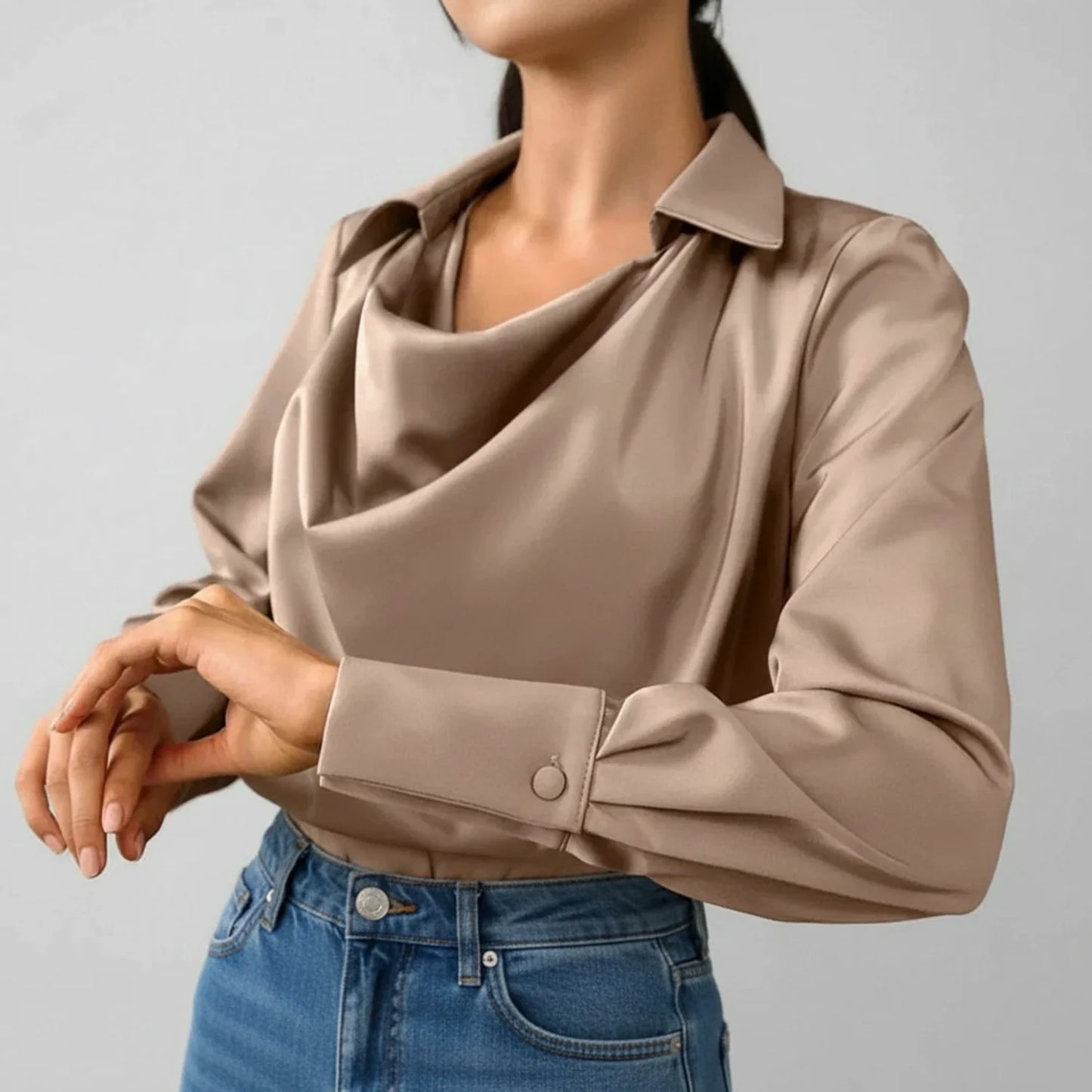 Women's Long Sleeve Blouse Collared