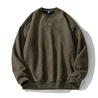 Men's Suede Oversized Pullover - Vonnera