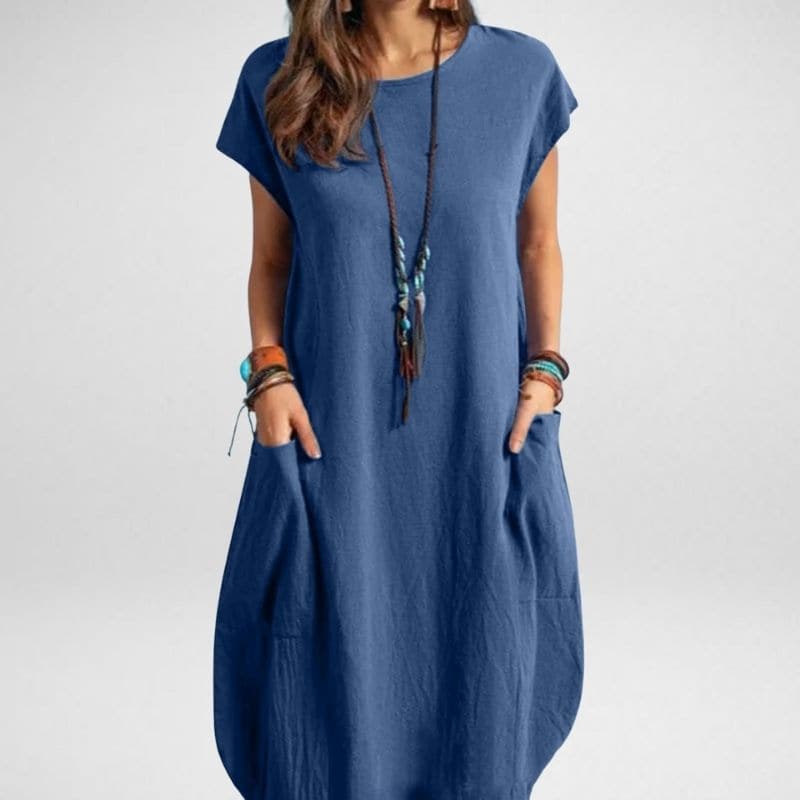 Women's Relaxed Fit T-Shirt Midi Dress - Vonnera