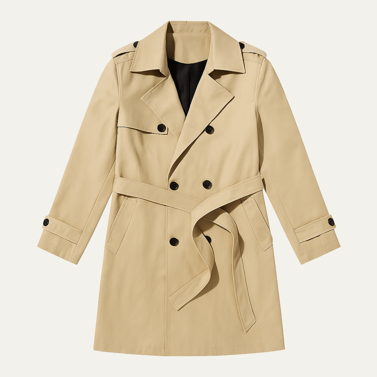 Men's Double Breasted Trench Coat Waterproof Long - Vonnera