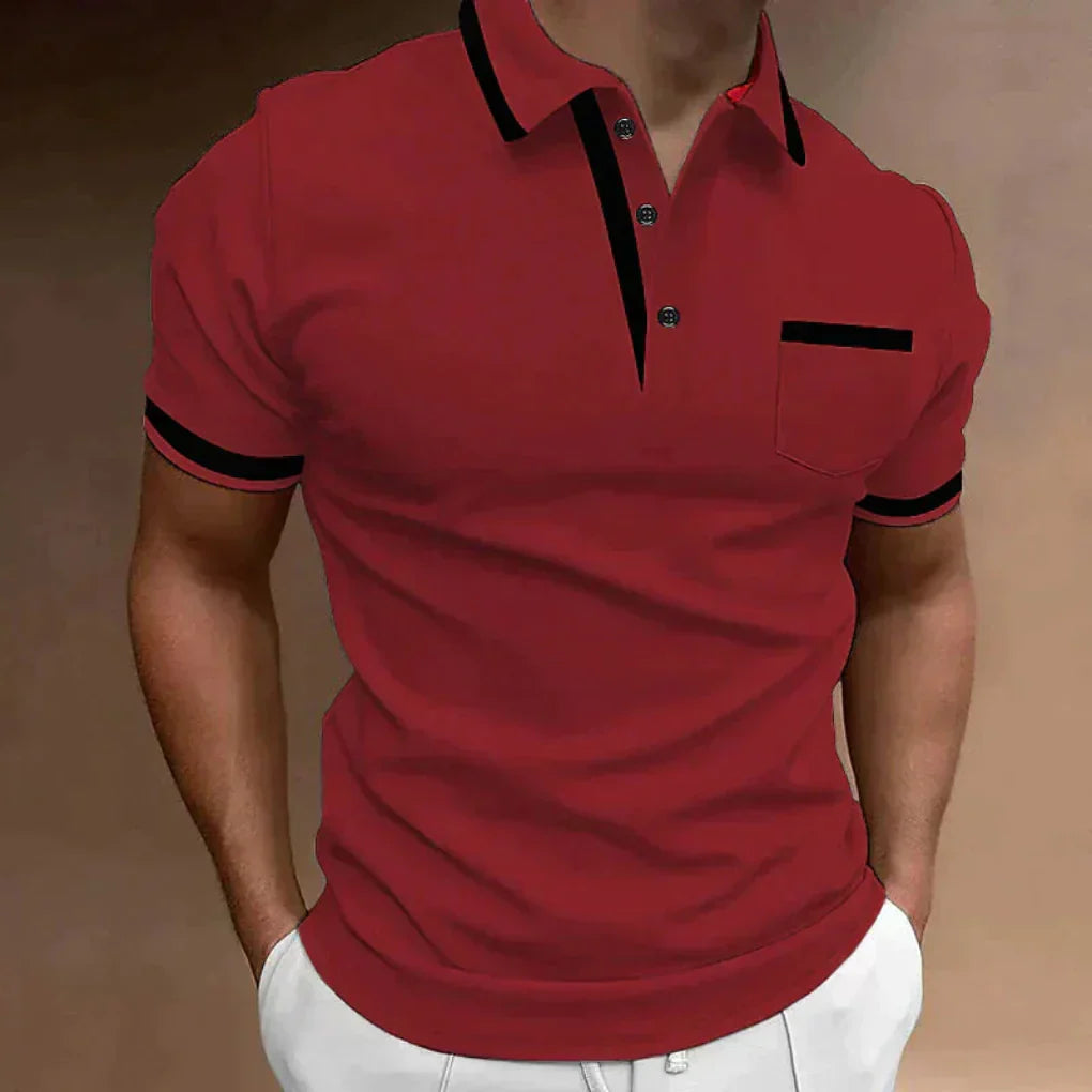 Men's Polo Shirt Cotton Casual White