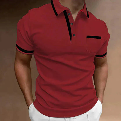 Men's Polo Shirt Cotton Casual White