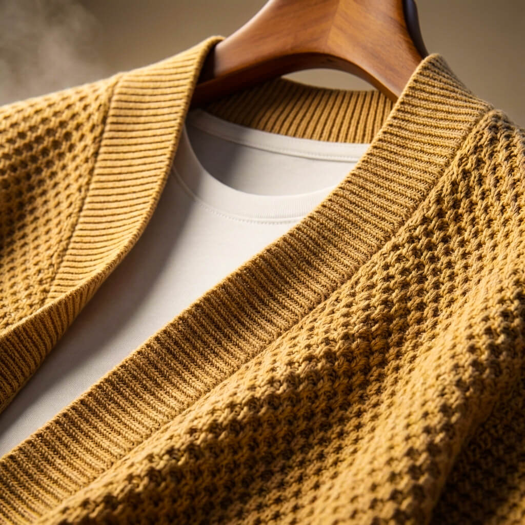 Alberto Honeycomb Knit Cardigan