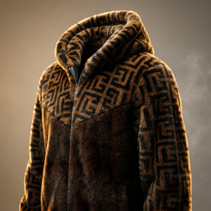 Sterling Prestige Hooded Fur Jacket