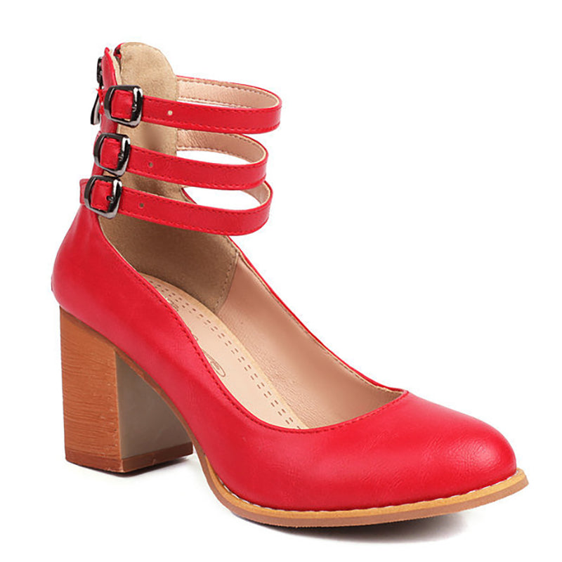 Women's Heels Adjustable Buckle Closure