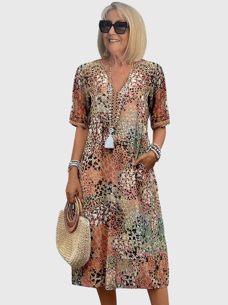 Bella Women's Floral Midi Dress - Vonnera