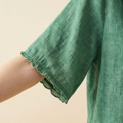 Clara Cotton-Linen Blouse