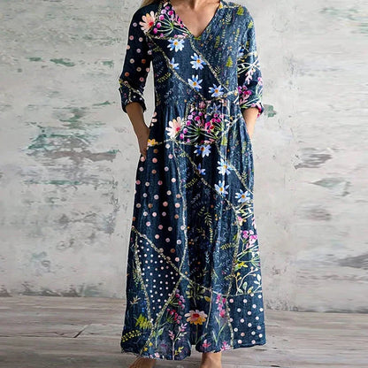 Women's Retro Maxi Dress
