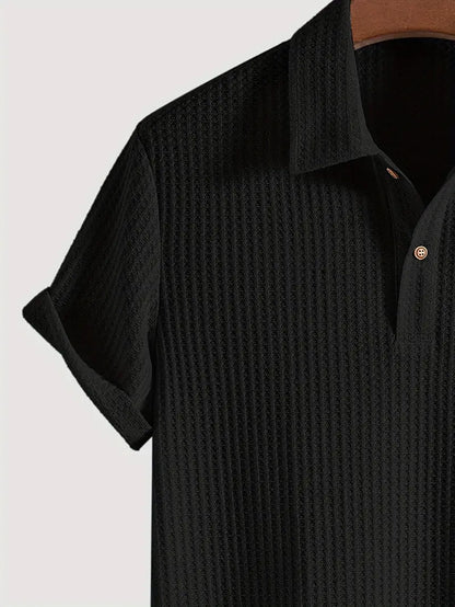 Men's Polo Shirt Solid Textured