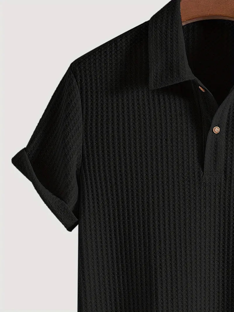 Men's Casual Polo Shirt Cotton Breathable Navy