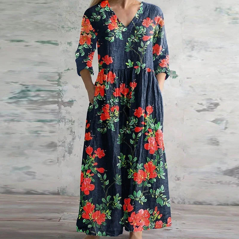 Women's Retro Maxi Dress