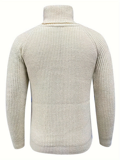Men's Turtleneck Knit Sweater Autumn Winter