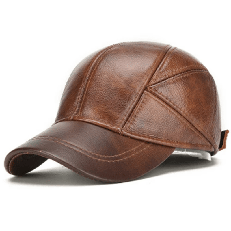 Men's Faux Leather Sports Cap - Vonnera