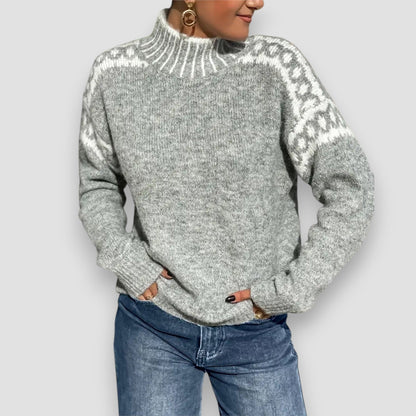 Women's Ribbed Neck Sweater - Vonnera