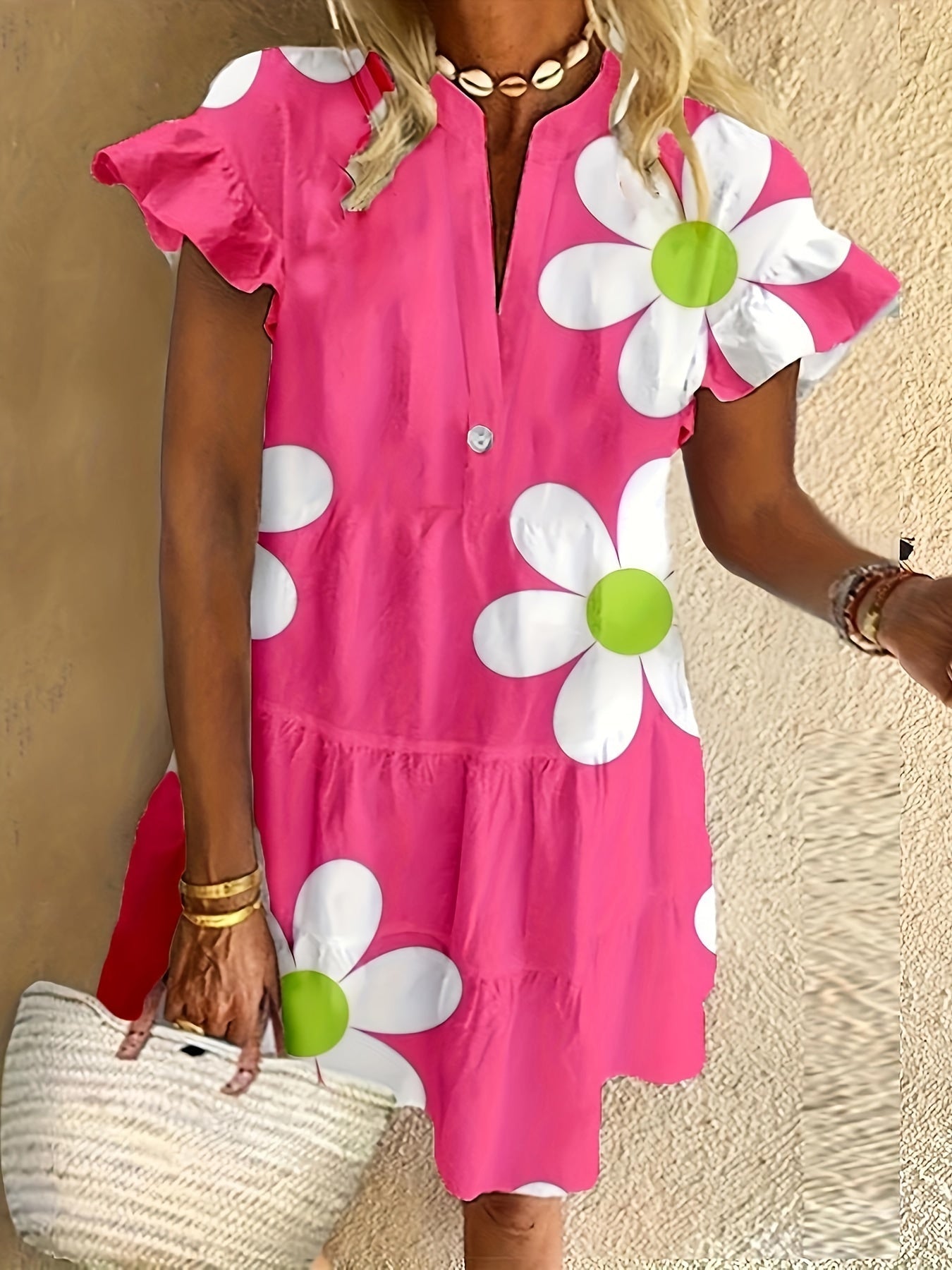 Autumn | Women's Floral Tummy Control Elegant Dress