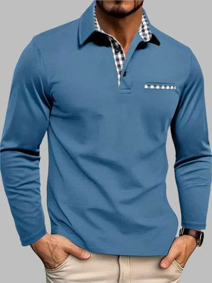 Men's Classic Long-Sleeve Polo Shirt