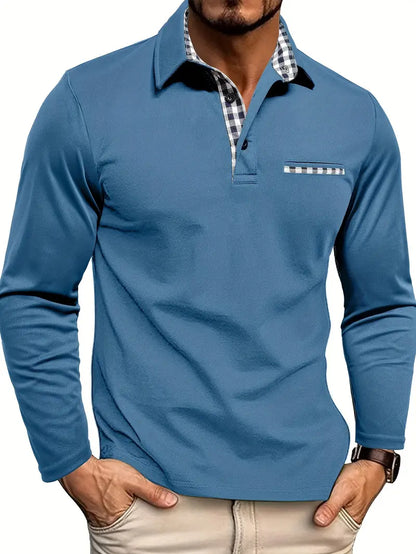 Men's Long Sleeve Polo Shirt Summer