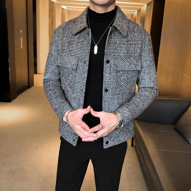 Men's Plaid Button Down Jacket - Vonnera