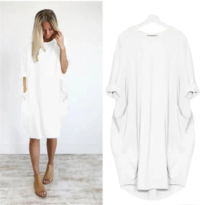 Women's Midi Dress with Pocket