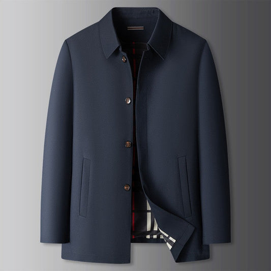 Men's Notched Lapel Dress Coat - Vonnera