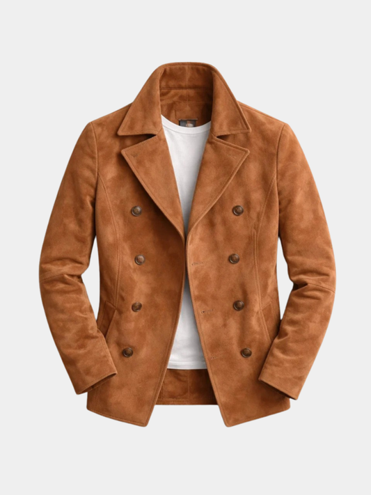 Men's Double Breasted Pea Coat - Vonnera