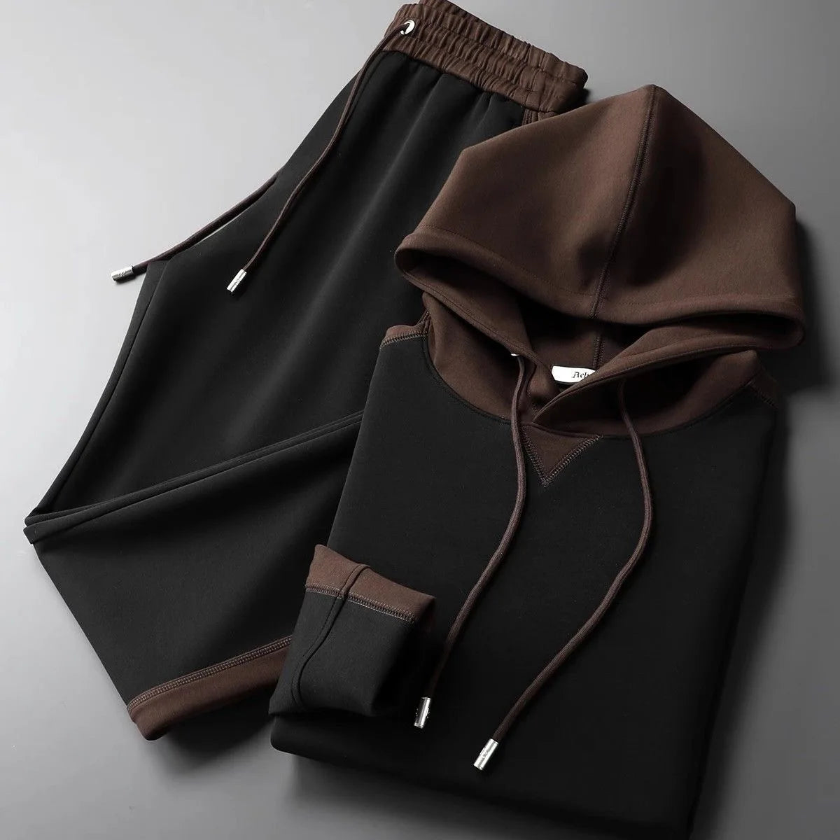 Image of Darryl | Men's Color Block Hoodie Set Tracksuit