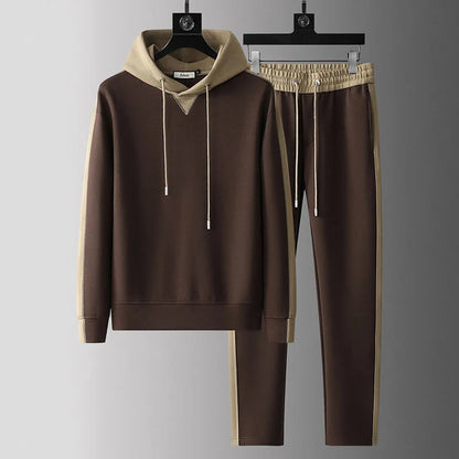 Image of Darryl | Men's Color Block Hoodie Set Tracksuit