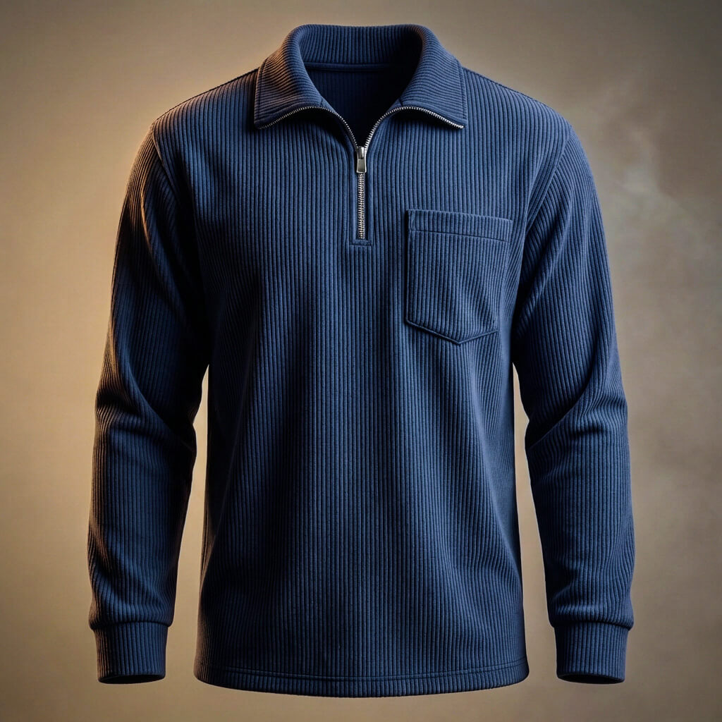 Adam Corduroy Long Sleeve Polo