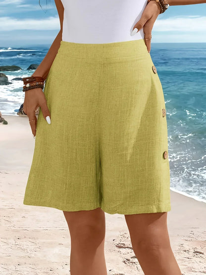 Women's High Waist Wrap Front Shorts