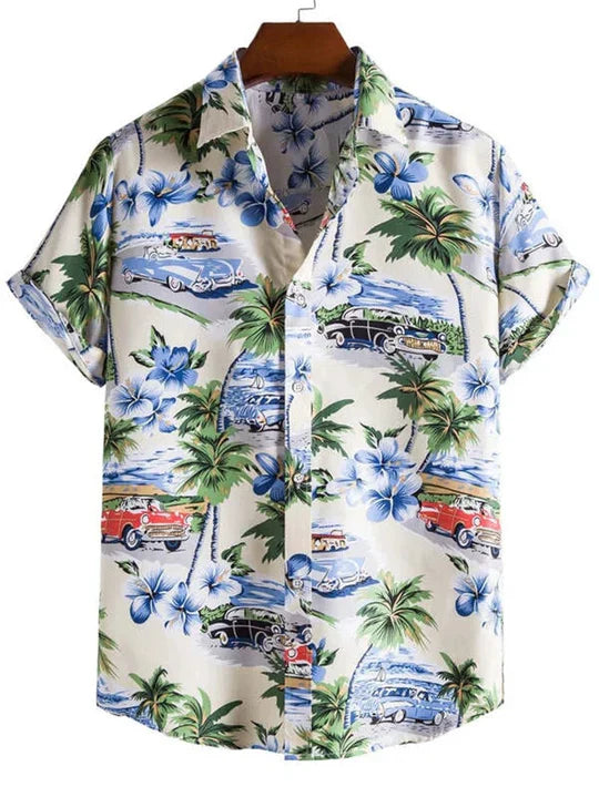 Men's Hawaiian Shirt 3D Floral Print Vibrant