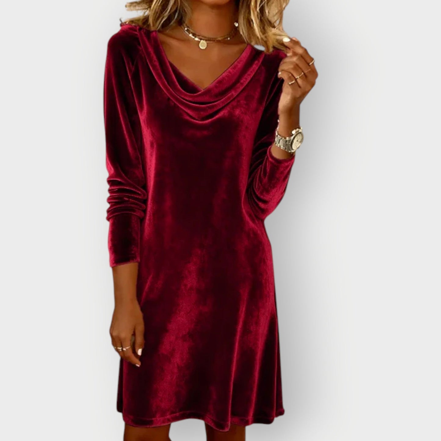 Elegant Women's Velvet Dress