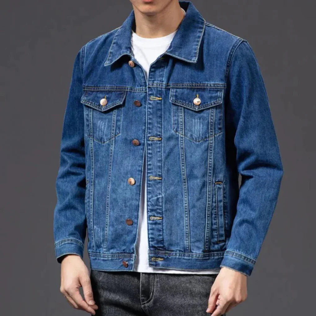 Men's Denim Jacket Classic Blue - Vonnera