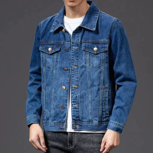 Men's Denim Jacket Classic Blue - Vonnera