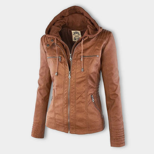 Delilah Women's Fitted Hooded Jacket - Vonnera