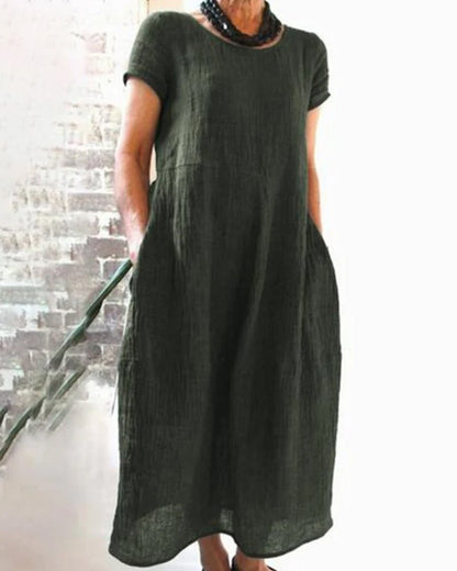 Delilah Women's Relaxed Fit Midi Dress - VibreMode