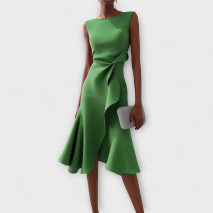 Image of Delilah | Women's Sleeveless Wrap Midi Dress