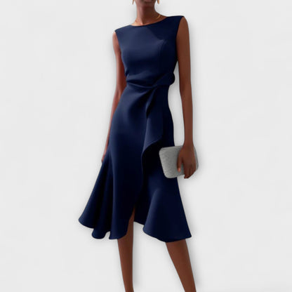 Image of Delilah | Women's Sleeveless Wrap Midi Dress