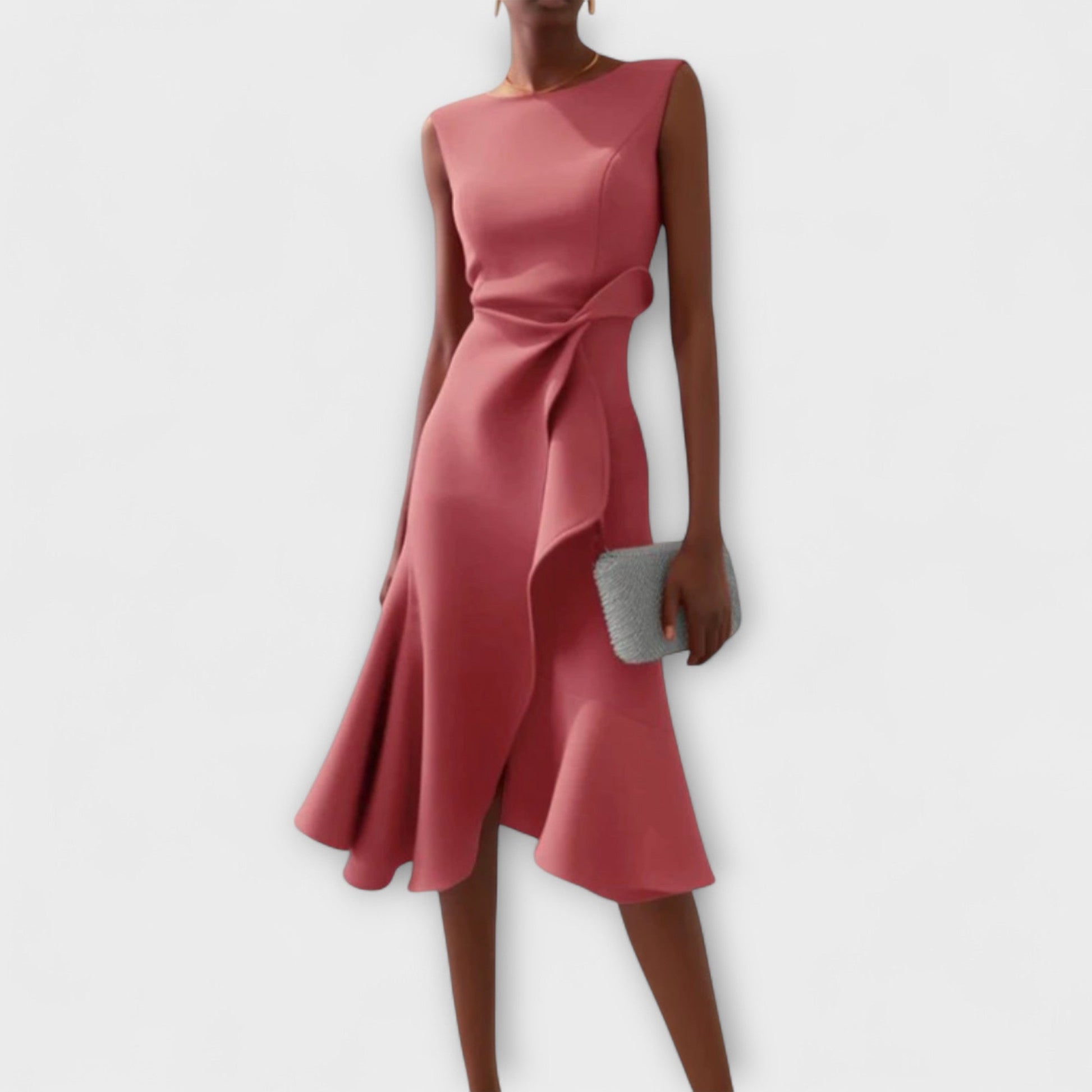 Image of Delilah | Women's Sleeveless Wrap Midi Dress