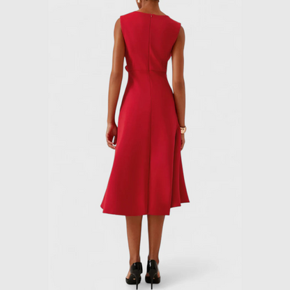 Image of Delilah | Women's Sleeveless Wrap Midi Dress