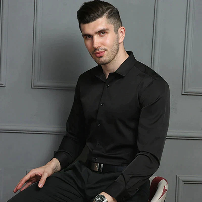 Men's Slim Fit Long Sleeve Dress Shirt